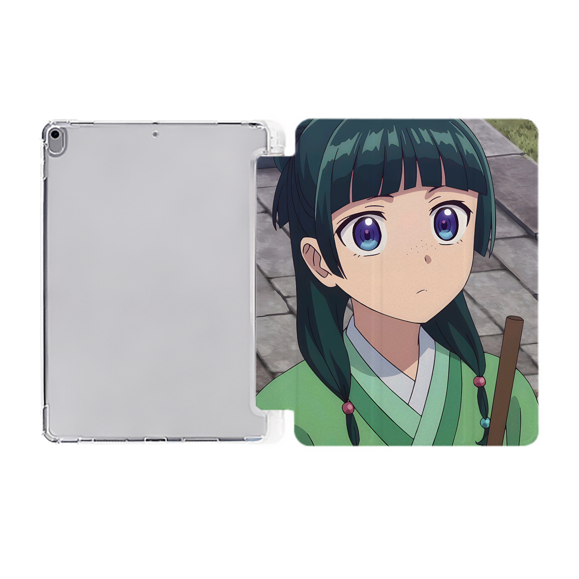 （画像用） 薬屋のひとりごと The Apothecary Diaries IPad ケース ペン収納付き 三つ折りスタンド PUレザー×シリコン 対応機種9.5/10.5/10.9インチ